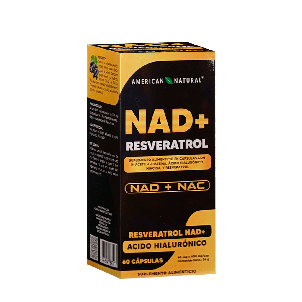 Resveratrol + NAD + ácido hialurónico 