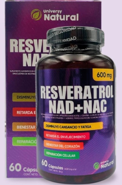 Resveratrol Nad+Nac 60 Capsulas Universy Natural